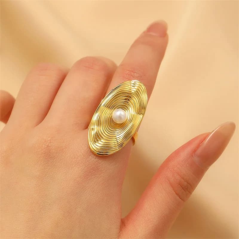 Кольце «Стрибок», нержавіюча сталь із позолотою 18K