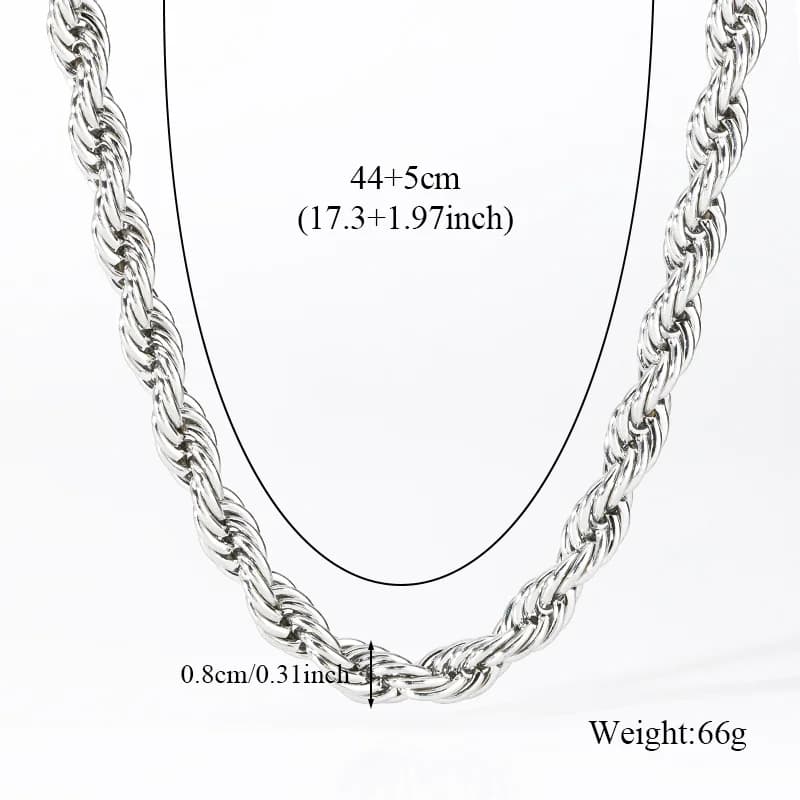 Масивне намисто з ланцюга 8 мм, позолота 18K