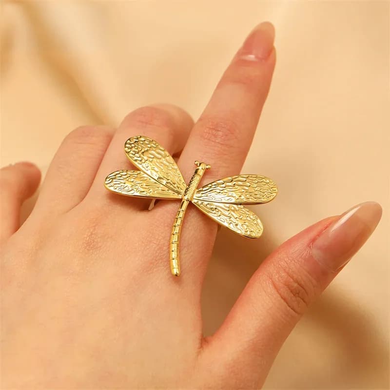 Кольце «Стрибок», нержавіюча сталь із позолотою 18K