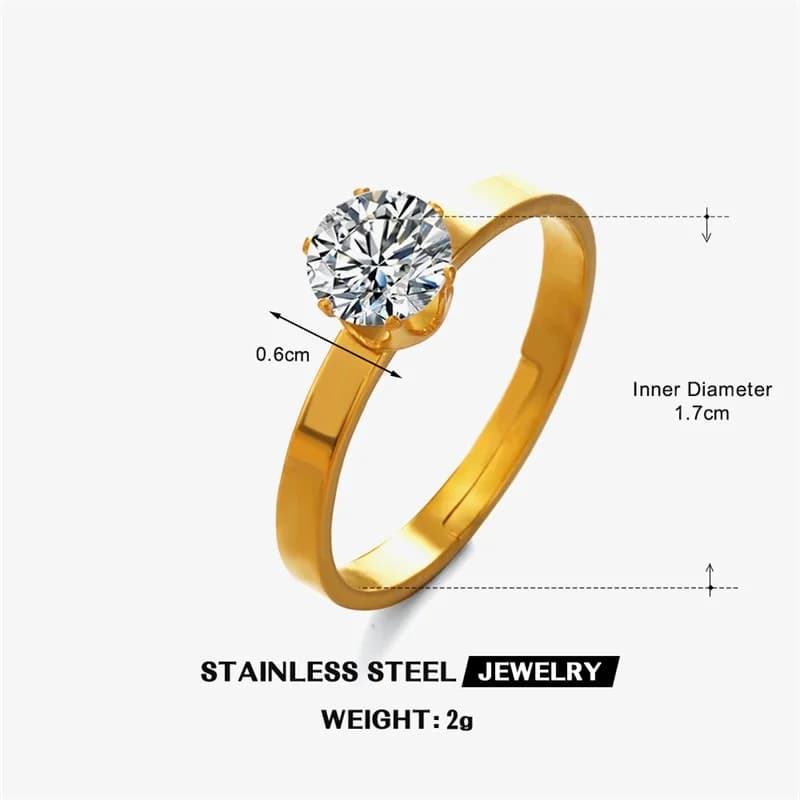 Регульоване кільце «Метелик» з цирконієм, 18K Gold